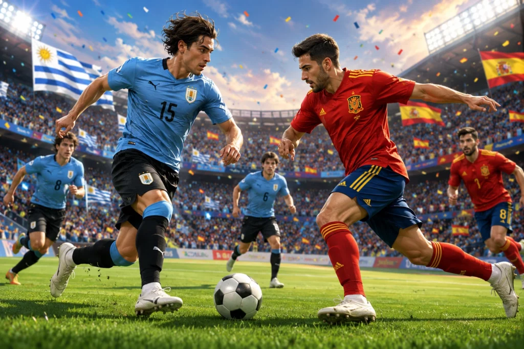 Susunan Pemain Uruguay vs Spain