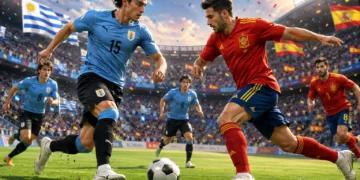 Susunan Pemain Uruguay vs Spain